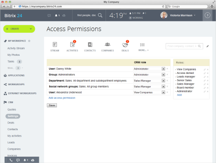 Access Rights and Roles in CRM
