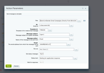 The option of automatic dispatch of letters through business processes (Cloud version)